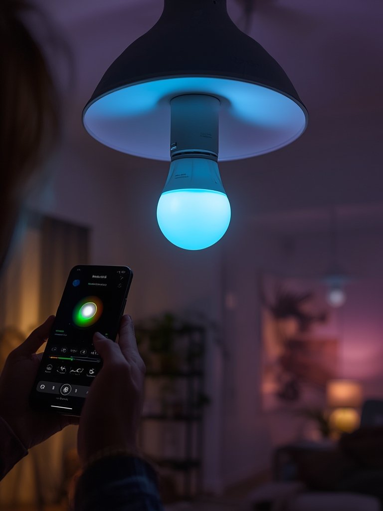 smart bulb in action